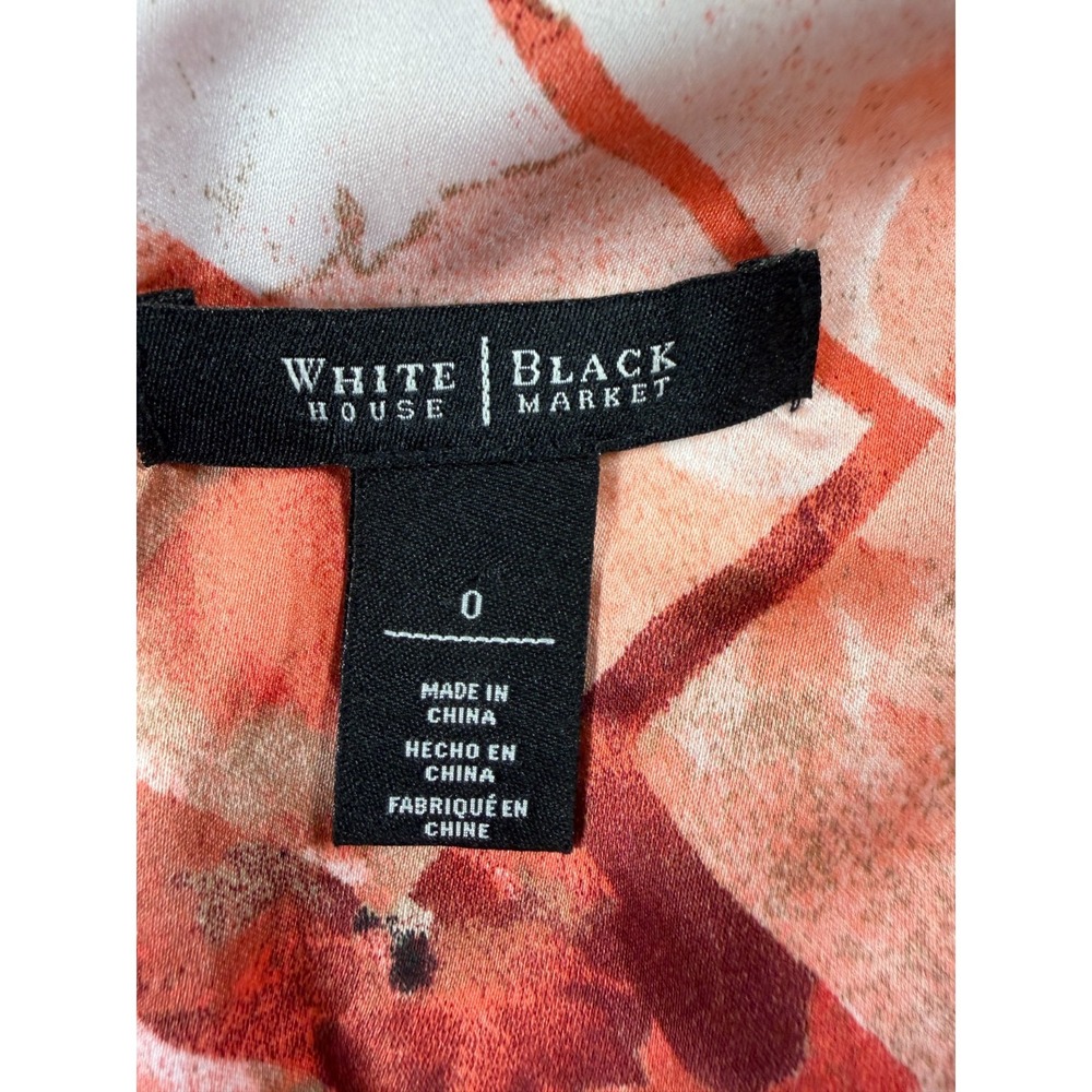 White House Black Market Dress Sz 0 Floral Halter Tiered Romantic Flowy SKU 287 - Picture 3 of 7